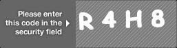 captcha code for visual authentication  letter R number 4 letter H number 8