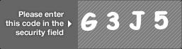 captcha code for visual authentication  letter G number 3 letter J number 5