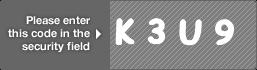 captcha code for visual authentication  letter K number 3 letter U number 9