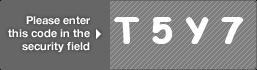 captcha code for visual authentication  letter T number 5 letter Y number 7