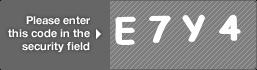 captcha code for visual authentication  letter E number 7 letter Y number 4
