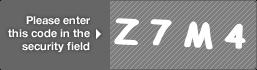 captcha code for visual authentication  letter Z number 7 letter M number 4