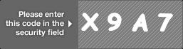captcha code for visual authentication  letter X number 9 letter A number 7