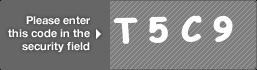 captcha code for visual authentication  letter T number 5 letter C number 9