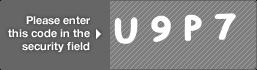 captcha code for visual authentication  letter U number 9 letter P number 7