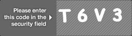 captcha code for visual authentication  letter T number 6 letter V number 3