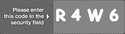 captcha code for visual authentication  letter R number 4 letter W number 6