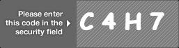 captcha code for visual authentication  letter C number 4 letter H number 7