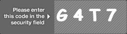 captcha code for visual authentication  letter G number 4 letter T number 7
