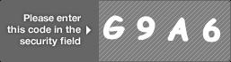 captcha code for visual authentication  letter G number 9 letter A number 6