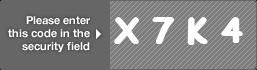 captcha code for visual authentication  letter X number 7 letter K number 4